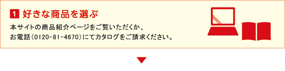 1. 好きな商品を選ぶ